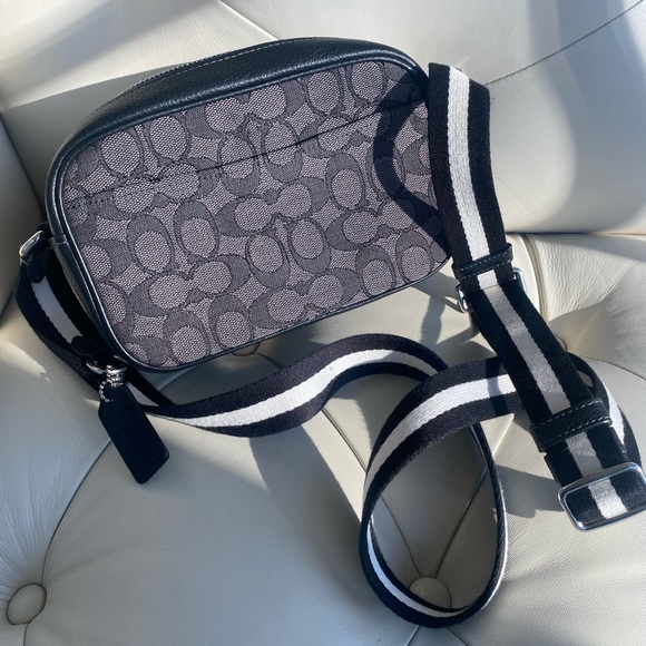 Coach Signature Black and Gray Crossbody Bag - Picture 2 of 10